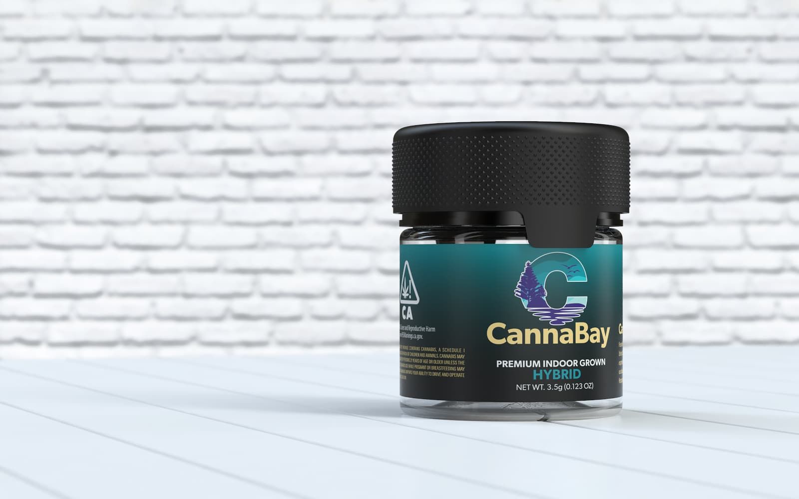Cannabay Jar 1/8 angle