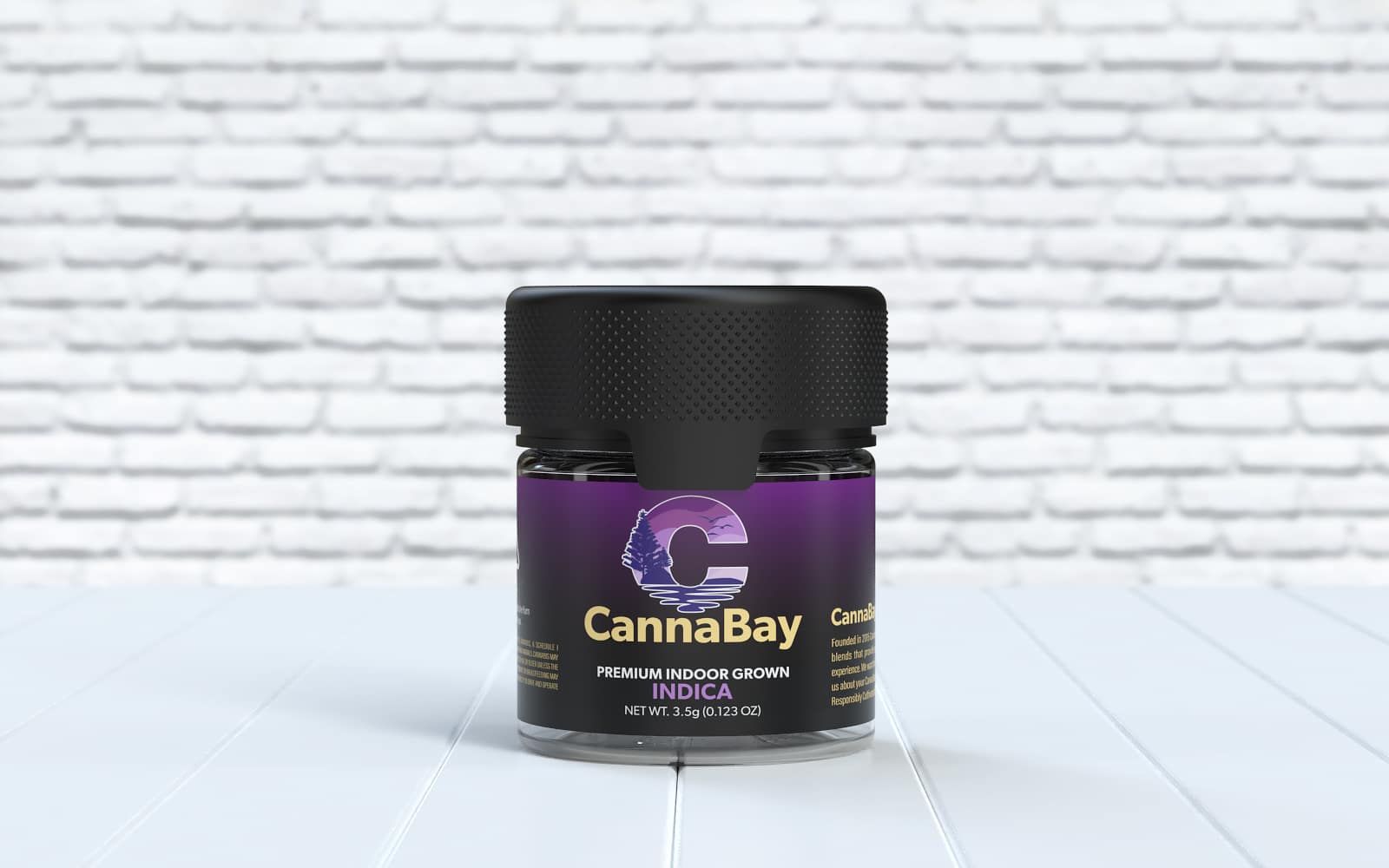 Cannabay Jar 1/8 angle