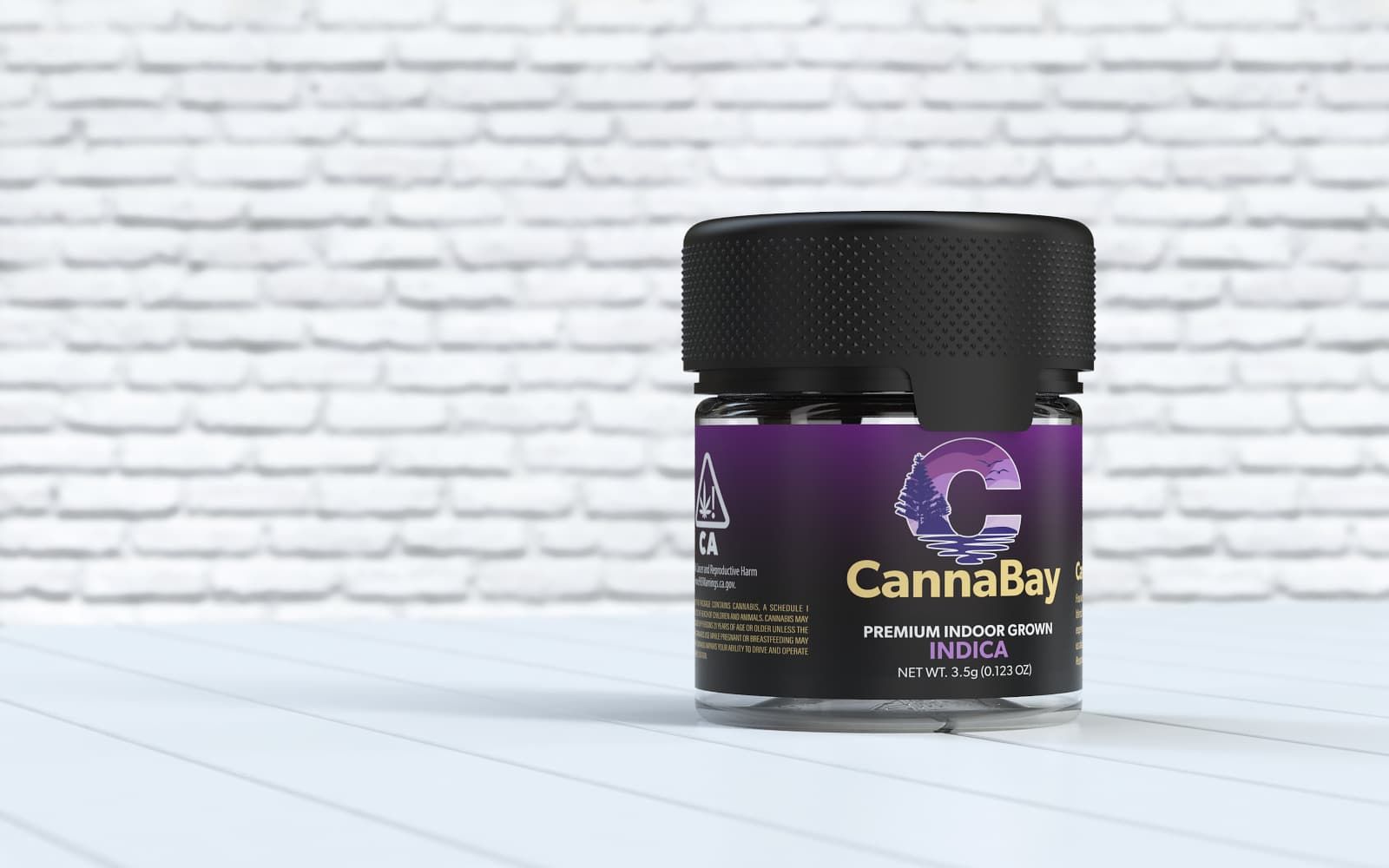 Cannabay Jar 1/8 angle
